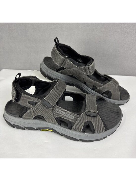 Skechers Black Respected SD Moralto Sandals Men\'s size 12 NWT comfort walking main image 5